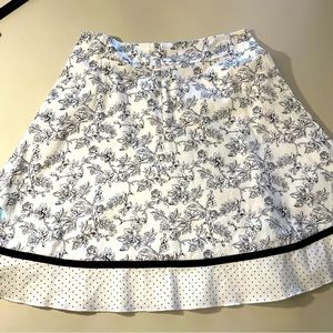 My Michelle Black & White A-line Floral Skirt; SZ 9/10